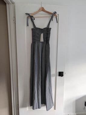 Whimsy + Row Sophie Maxi Dress in Black and White Size Large NWT